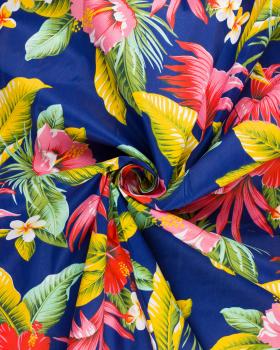 Polynesian fabric MAHANA Blue - Tissushop
